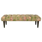 Vintage A Biscuit-Tufted Bench designed by William "Billy" Haines