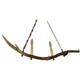 Deer Horn Hanging Light Fixture