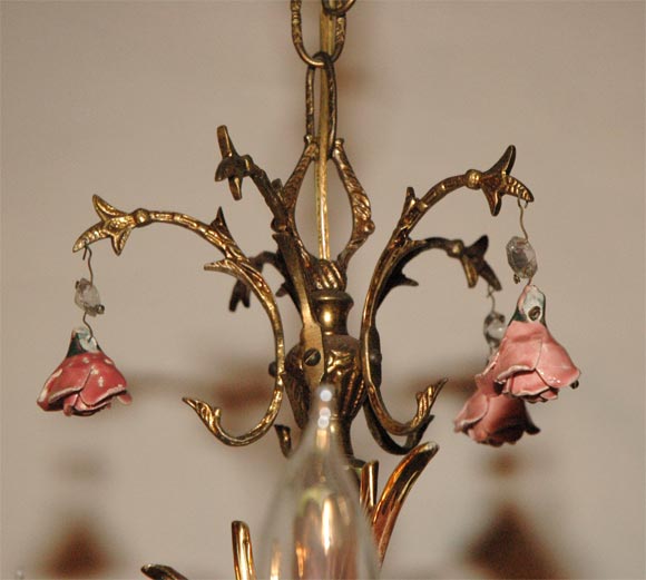 Chandelier with Porcelain Flowers 1