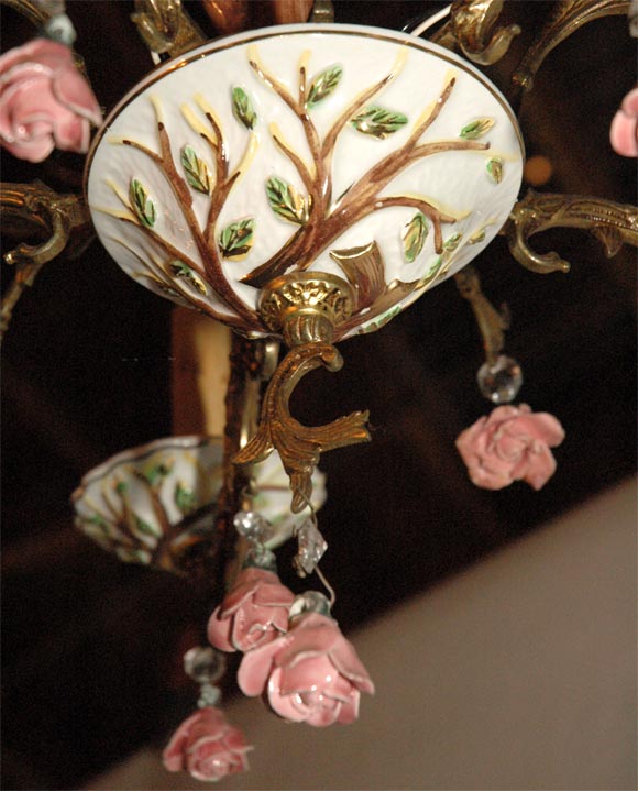 Chandelier with Porcelain Flowers 4