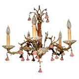 Chandelier with Porcelain Flowers