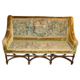 17th C. French Sofa with tapestry