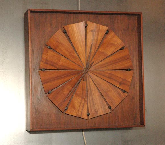 Hand crafted wall clock by  master craftsman Jere Osgood.