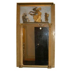 Antique Period Empire Trumeau Mirror