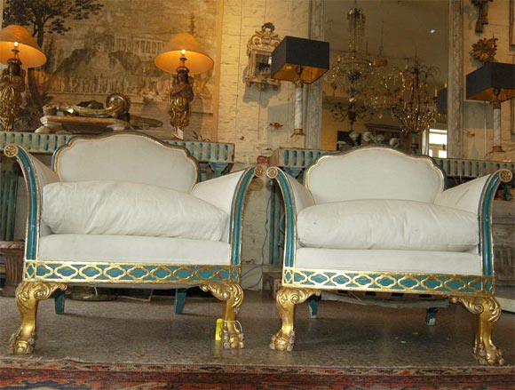 Rococo Revival French Neoclassic Armchairs