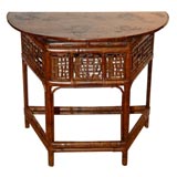 Bamboo Demilune Table