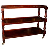 Mahogany Three Tier Dumbwaiter