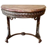 Hand Wrought Pewter Finished Steel Console Table