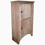 Antique Early White Country Cupboard