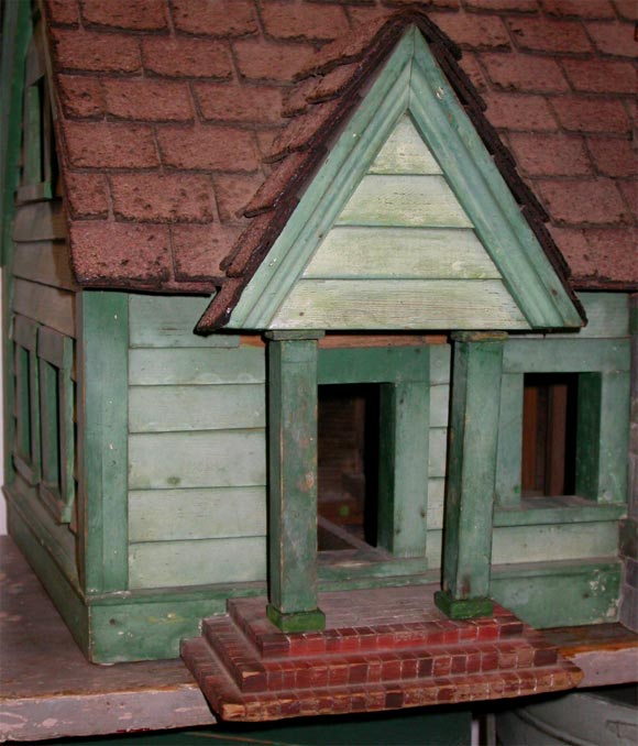 American 1890's wooden Victorian dollhouse