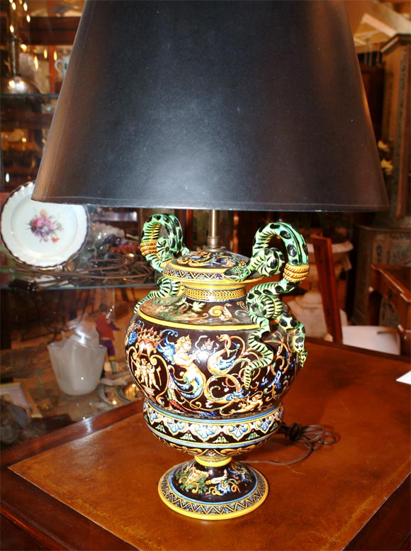 French Pottery Lamp