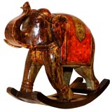 Painted Rocking Elephant