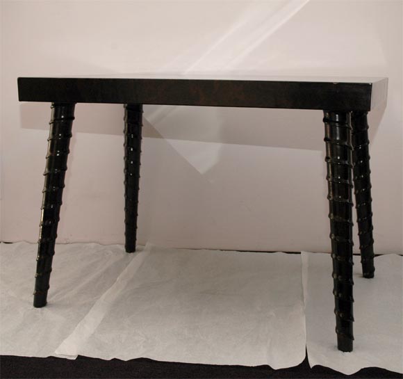 Leather-Clad Side Tables with "Unicorn" Legs by William Haines
