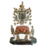 C .1890 Tole and Etched Mirror Crown Holder