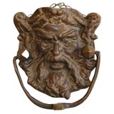 Antique C. 1900 Handcast  Bronze Doorknocker
