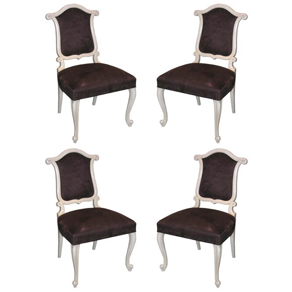 Set of Four Neoclassic Chairs by Grosfeld House For Sale