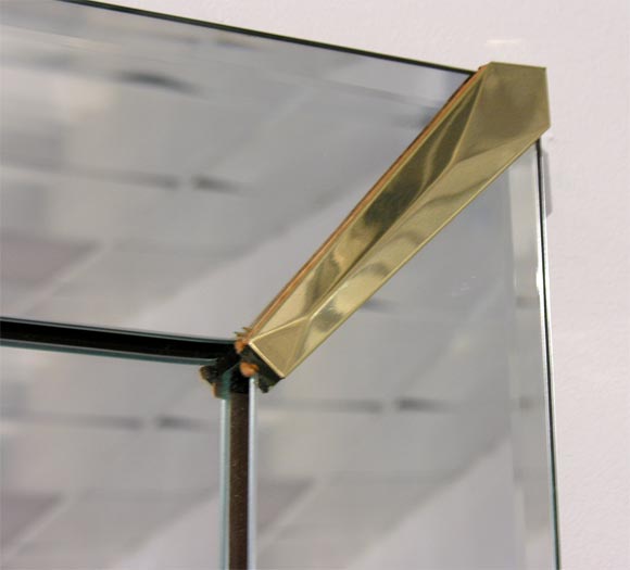 Vertical or horizontal mirror with 4 inch beveled mirror frame. at 1stDibs