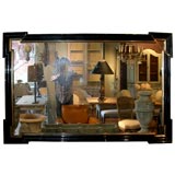 Antique Italian Lacquered Framed Mirror