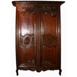 Antique Beautifully Carved French Provincial Armoire, Circa 1820