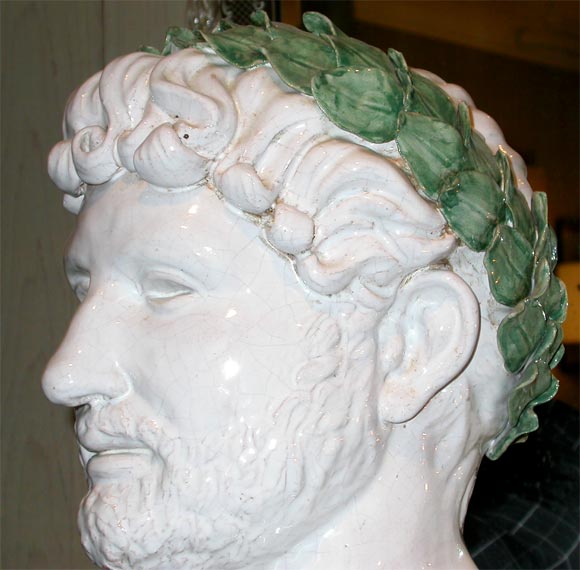 Italian terracotta head of Marcus Aurelius, circa 1920