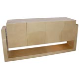 Rare Illuminated Goatskin Sideboard by Karl Springer