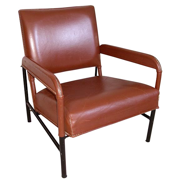 Lounge Chair by Jacques Adnet for the SS France