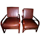 Vintage Gilbert Rohde His and Hers Lounge Chairs