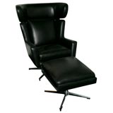 Jacobson swivel lounge chair and ottoman