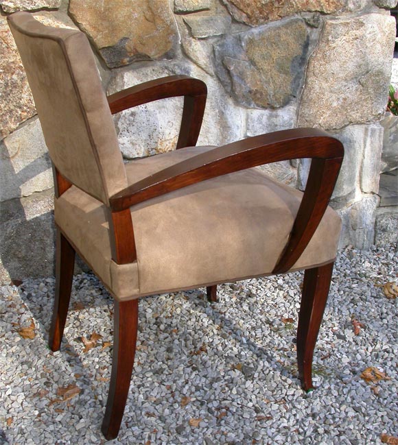 Wood Pair French Armchairs