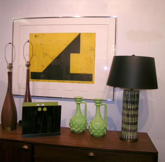 Striped Ceramic Lamp