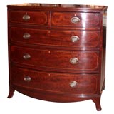 Antique Regency Inlaid Bowfront Chest of Drawers