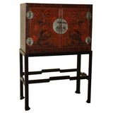 Mid 19th Century Chinoiserie Lacquered Cabinet
