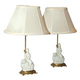 Pair of Small Louis XV-Style Chinoiserie Lamps