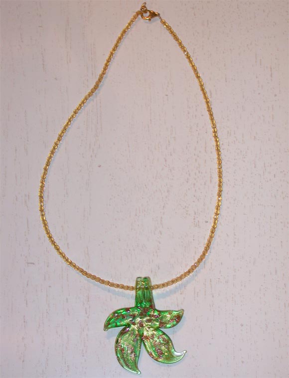 Murano Glass Sea Star Necklace