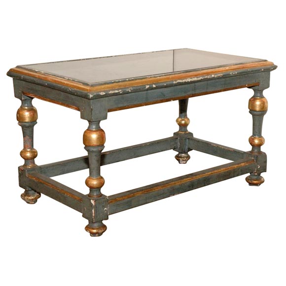 French Cocktail Table with Black Marble at 1stDibs