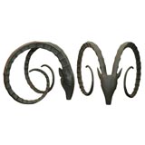 Cast Bronze Rams Heads
