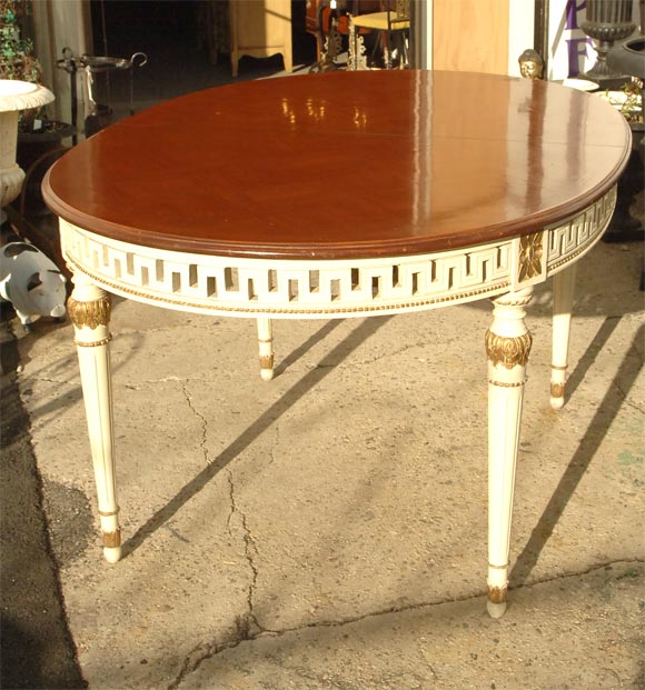 French Oval Table Parquet Top 3