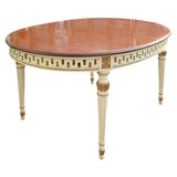 French Oval Table Parquet Top