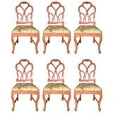 6 Hand Carved Italian Chairs
