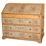 Italian neoclassical painted slant-front desk Italian neoclassical painted slant-front desk