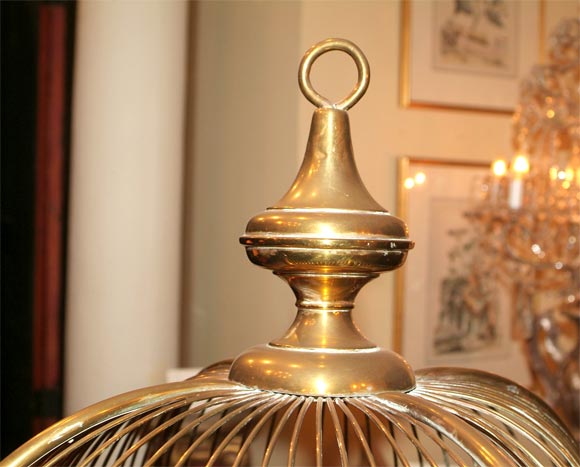 Brass birdcage In Good Condition For Sale In San Francisco, CA