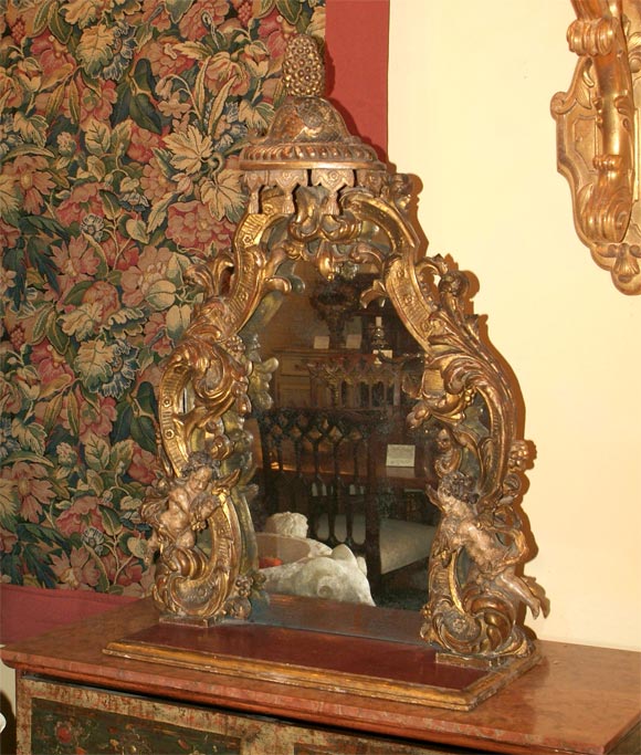 Italian giltwood table mirror