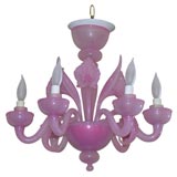 Venetian Pink Glass Chandelier