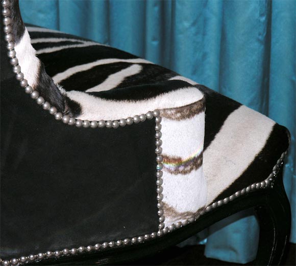 Custom Zebra Skin Upholstered Chairs 2