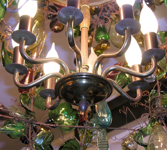 murano glass chandelier with fruit