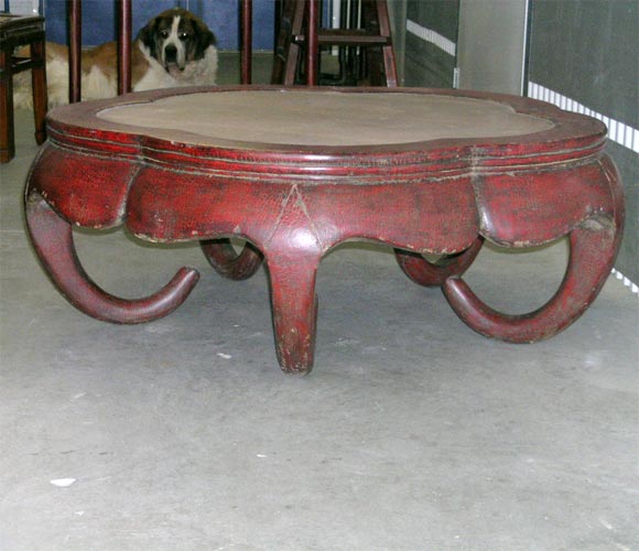 Red Lacquer Coffee Table
