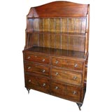 Antique 19th Century Waterfall Bookshelves with Drawers