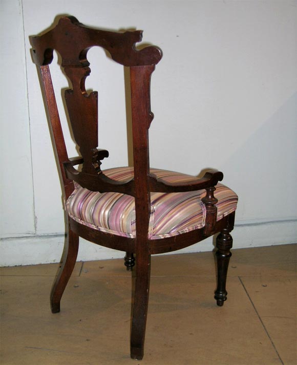 19th Century pair eastlake style side chairs