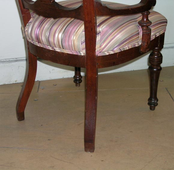 Wood pair eastlake style side chairs