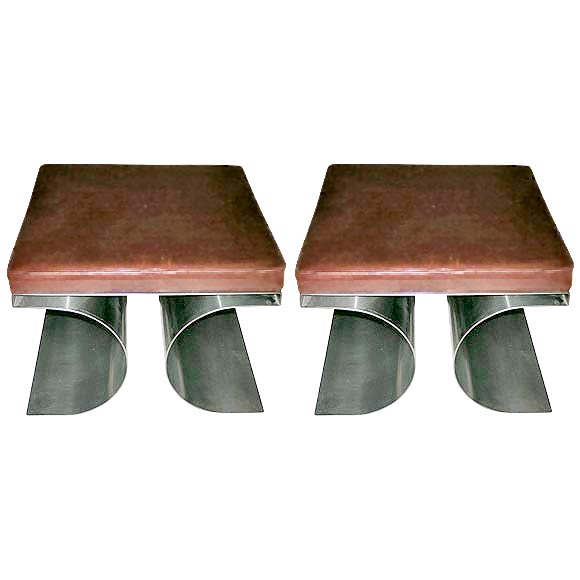 Michel Boyer pair of stools For Sale